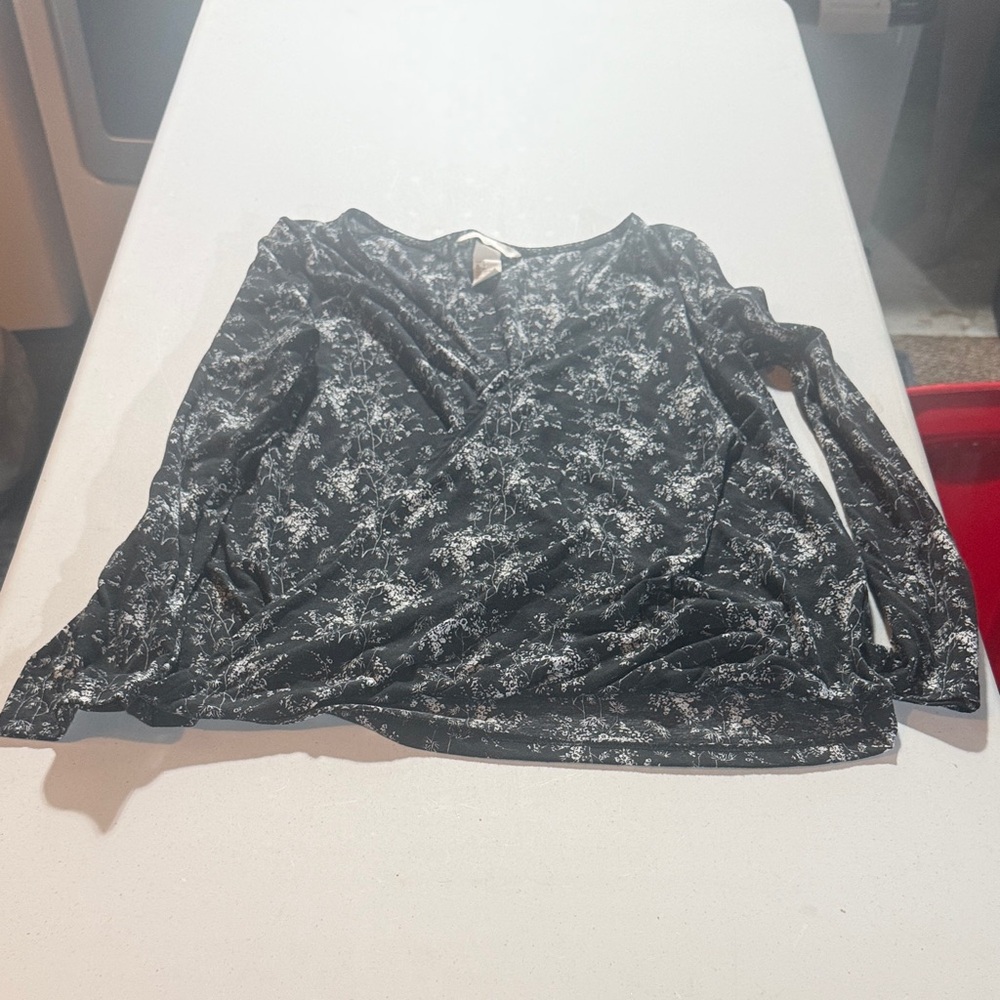 H&M Black Floral Women's Blouse